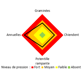 Pression des principales adventices