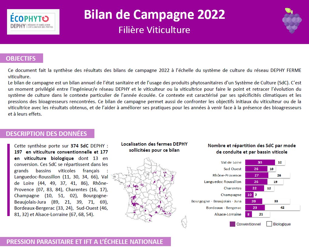 Bilan de campagne Viticulture 2022