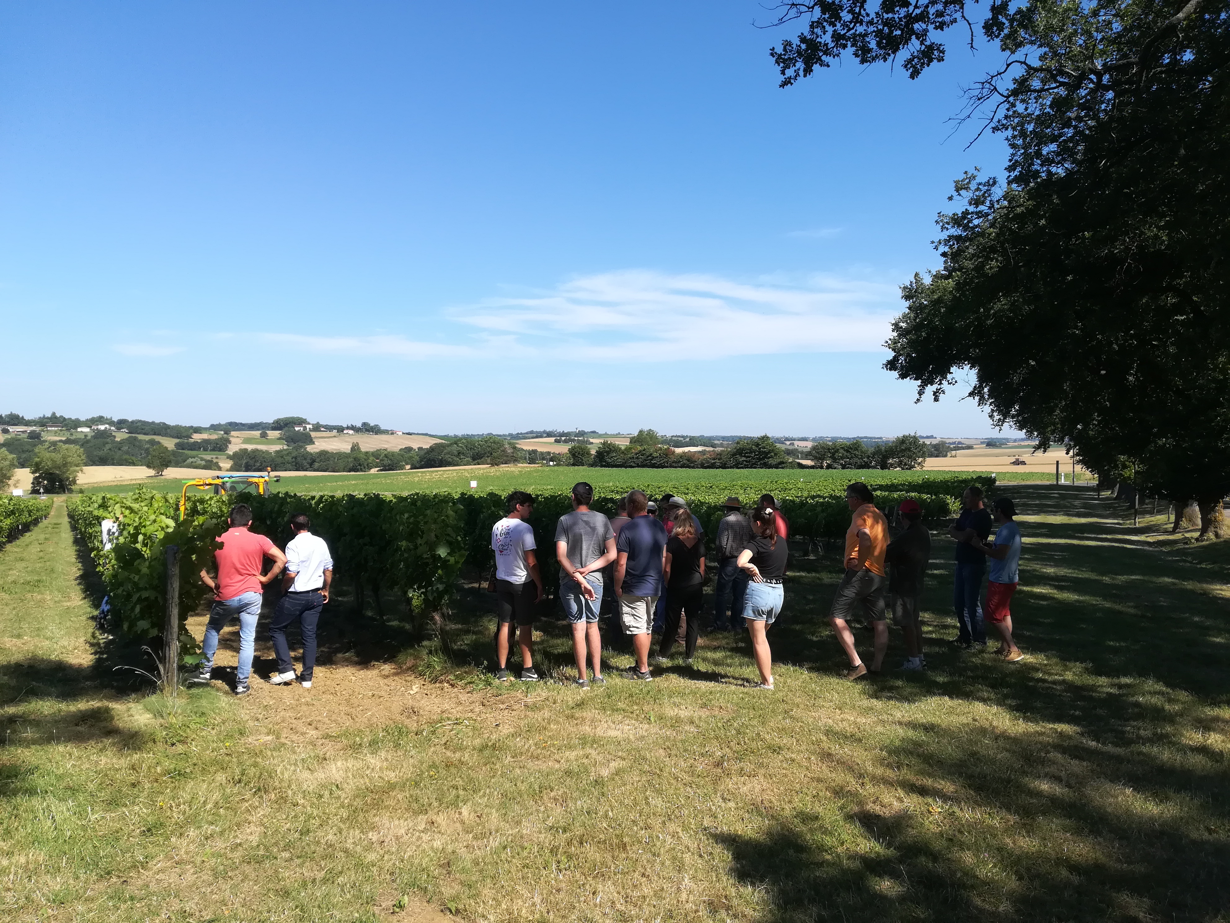 le goupe lors de la visite du domaine de Mons