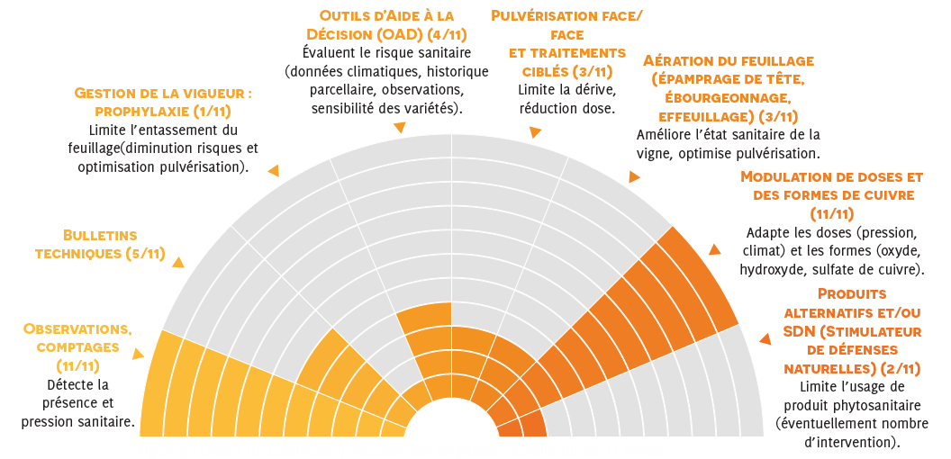 Gestion des maladies : leviers de substitution/réduction des fongicides (efficience et prophylaxie)