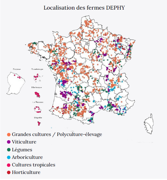 localisation ferme DEPHY