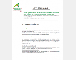 Test du slip - Compte-rendu de l'essai en maraichage dans le Var - 2018