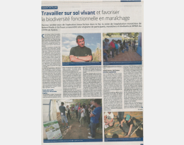 Journée "Travailler sur sol vivant" - Article journal - EPV 12-10-2017