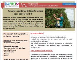 première page de la fiche trajectoire