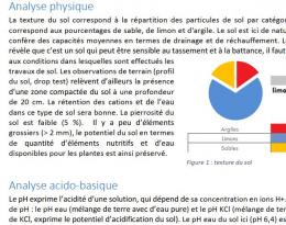 Interprétation analyse de sol 2020