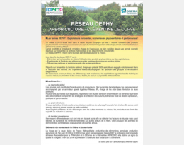 Les actions du groupe DEPHY FERME Clémentine