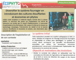 Diversifier le système fourrager en  introduisant des cultures étouffantes et  économes en phytos