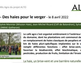 Café Agro 2022 - Des haies pour le verger