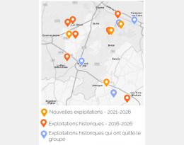 Localisation des exploitations