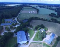 Photographie aérienne du site