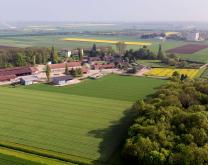 Vue aérienne de l'unité expérimentale du domaine d'Epoisses