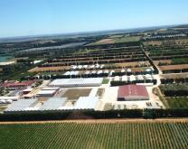 vue aérienne du centre opérationnel Ctifl Balandran surlequel se trouve le site ALTO