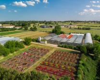 Vision aérienne de la station de Astredhor Aura/Ratho-jardin d'essai